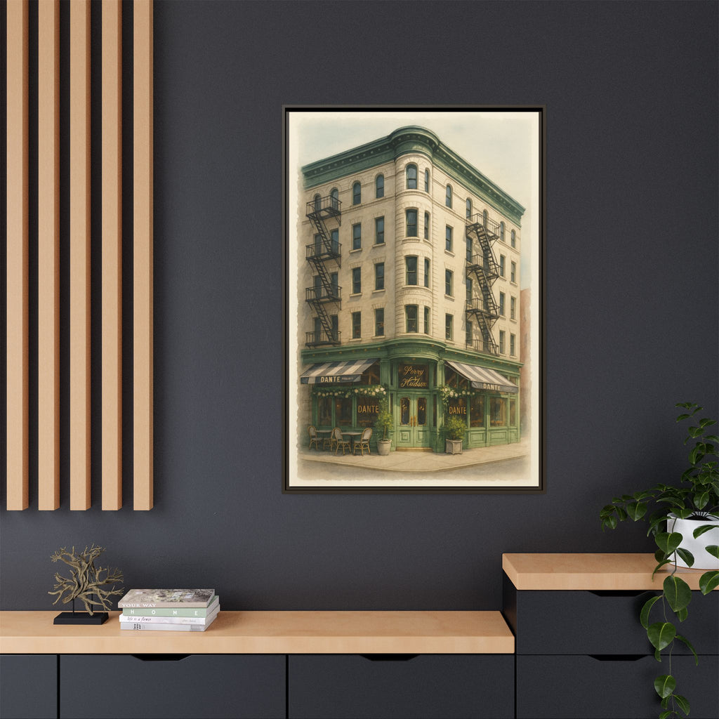 Dante West Village — Restaurant Print | Matte Canvas + Wooden Frame