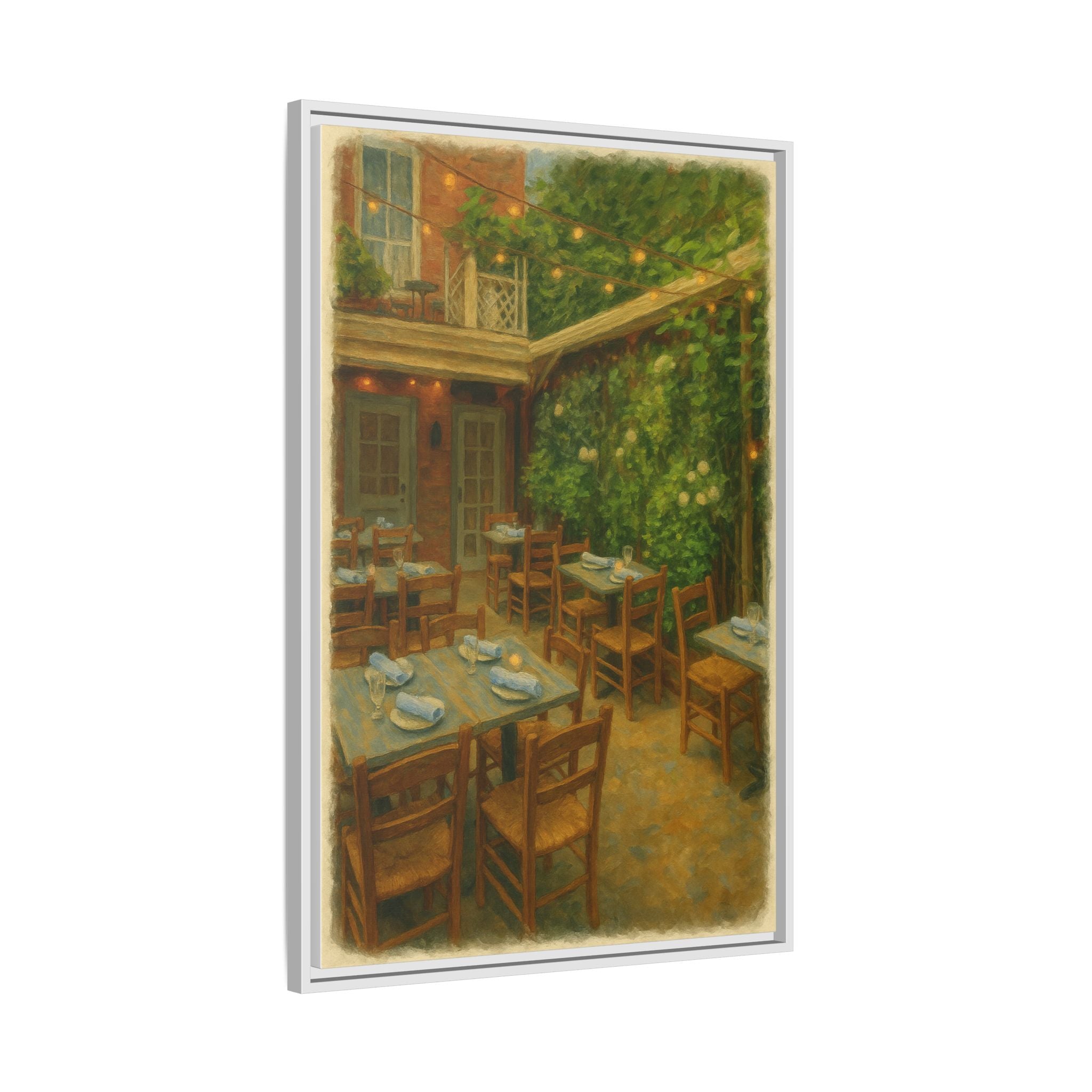 Palma — Restaurant Print | Matte Canvas + Wooden Frame