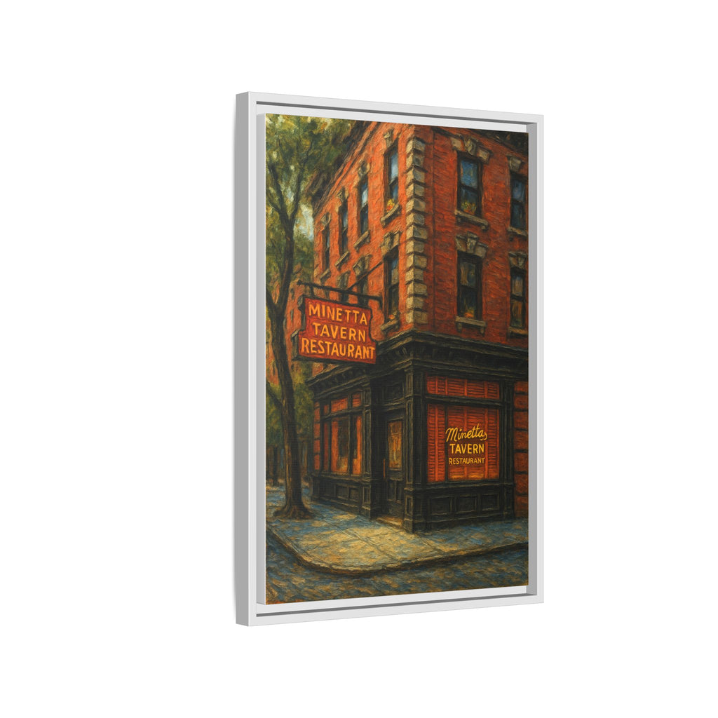 Minetta Tavern — Restaurant Print | Matte Canvas + Wooden Frame