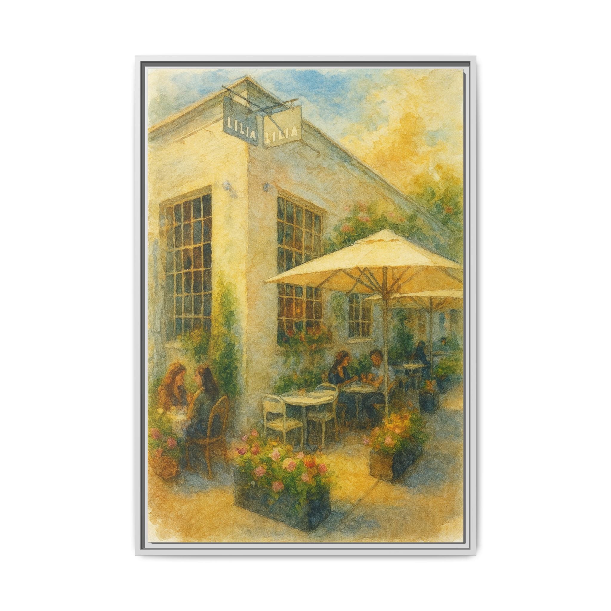 Lilia — Restaurant Print | Matte Canvas + Wooden Frame
