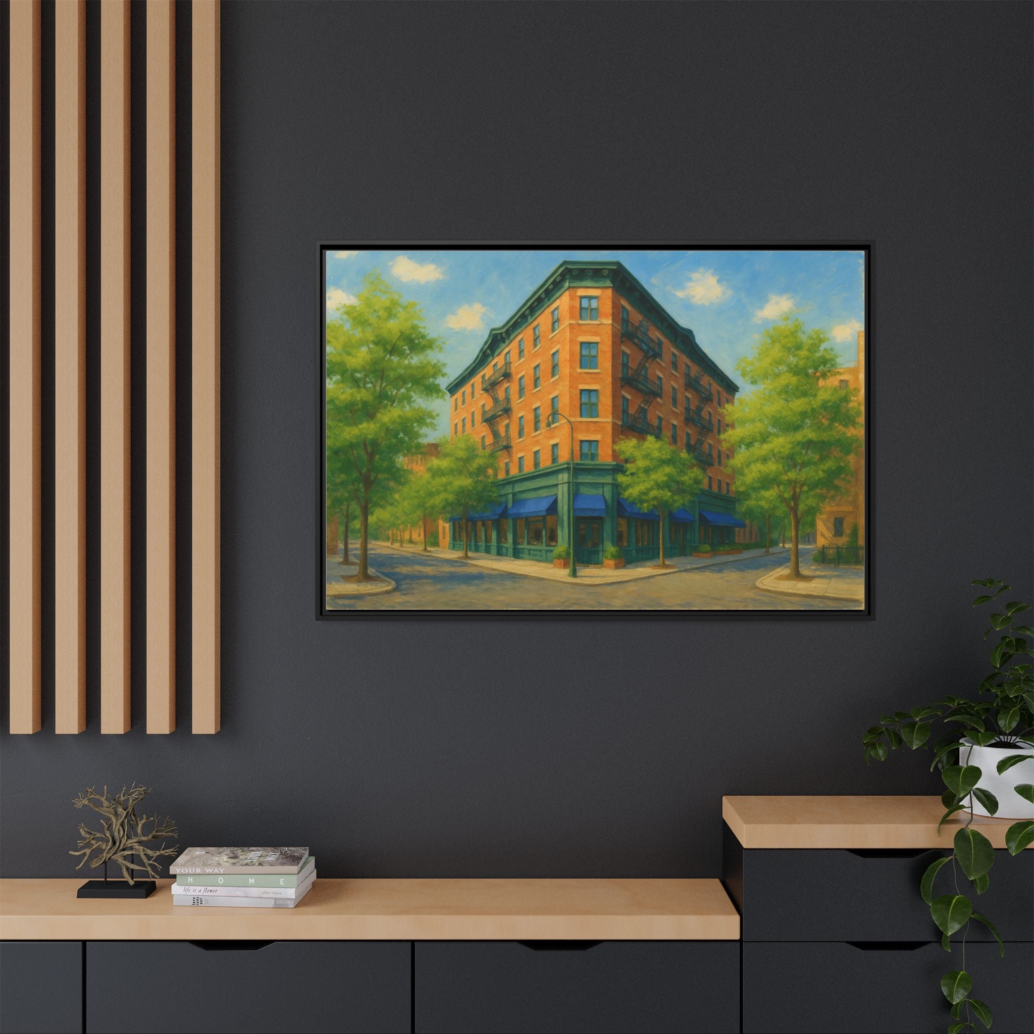 The Mary Lane — Restaurant Print | Matte Canvas + Wooden Frame