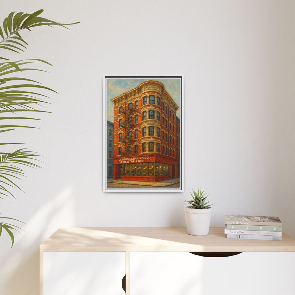 Clinton St. Baking Company — Restaurant Print | Matte Canvas + Wooden Frame