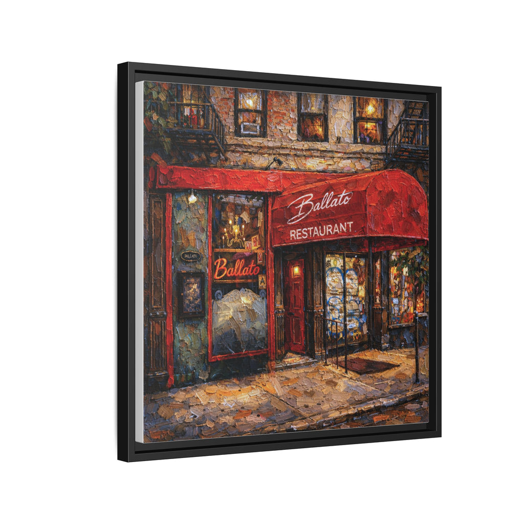 Emilio's Ballato — Restaurant Print | Matte Canvas + Wooden Frame