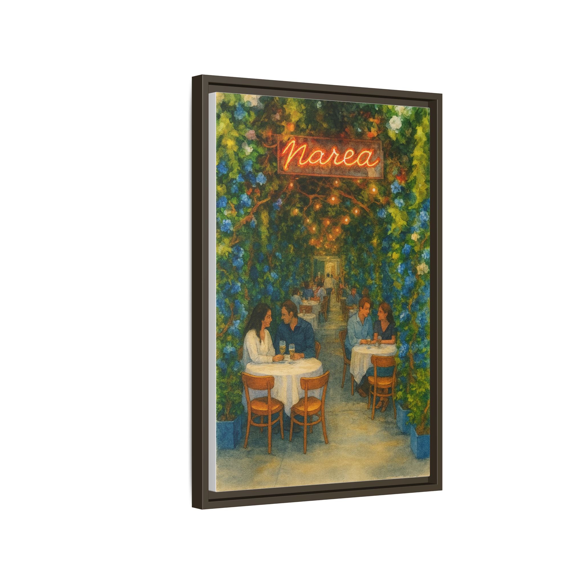 Marea — Restaurant Print | Matte Canvas + Wooden Frame