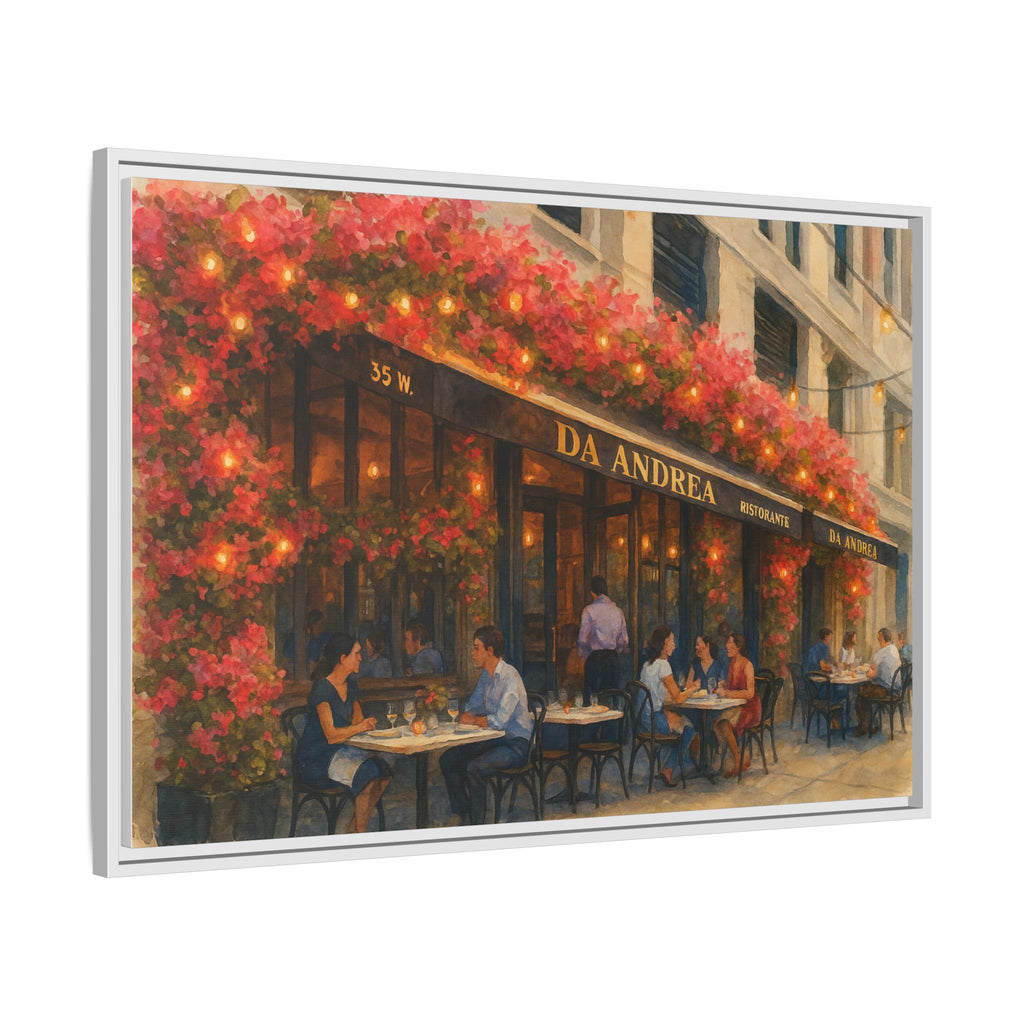 Da Andrea — Restaurant Print | Matte Canvas + Wooden Frame