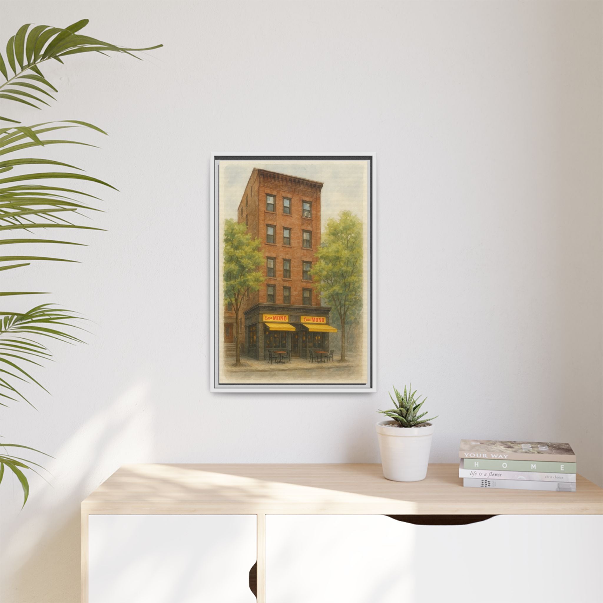 Casa Mono — Restaurant Print | Matte Canvas + Wooden Frame