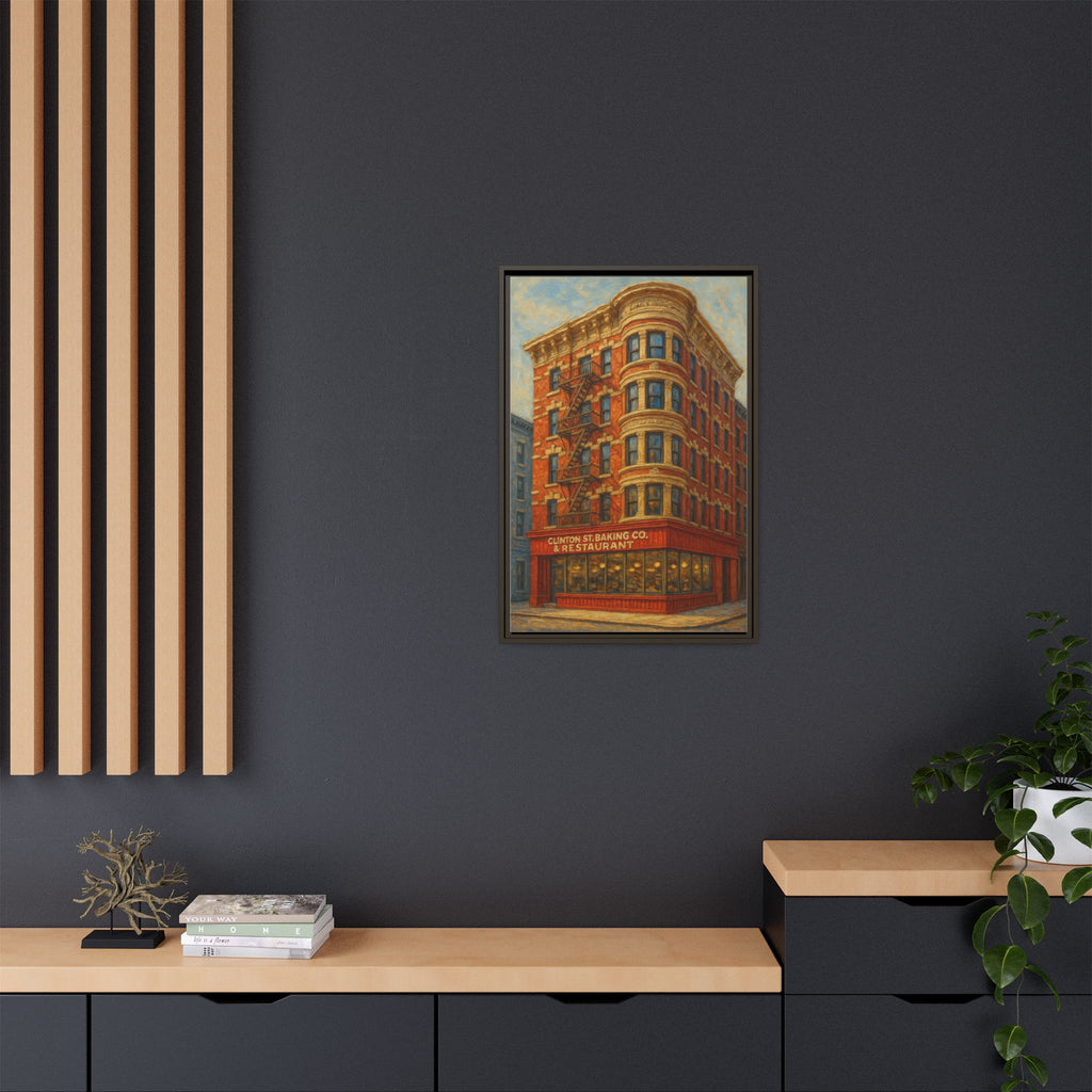 Clinton St. Baking Company — Restaurant Print | Matte Canvas + Wooden Frame