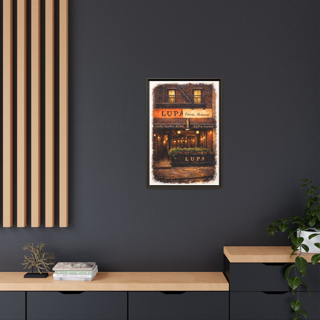 Lupa Osteria Romana — Restaurant Print | Matte Canvas + Wooden Frame