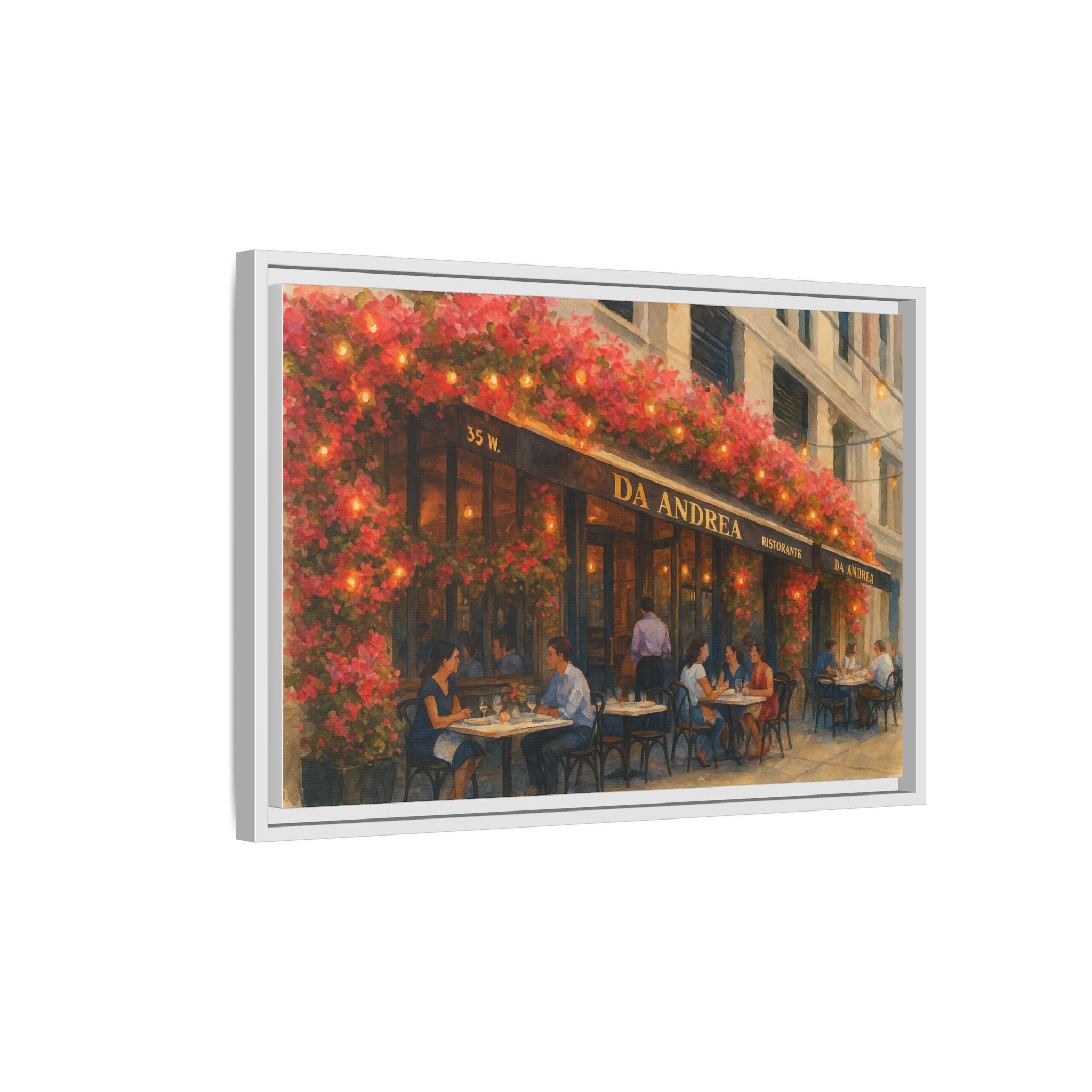 Da Andrea — Restaurant Print | Matte Canvas + Wooden Frame
