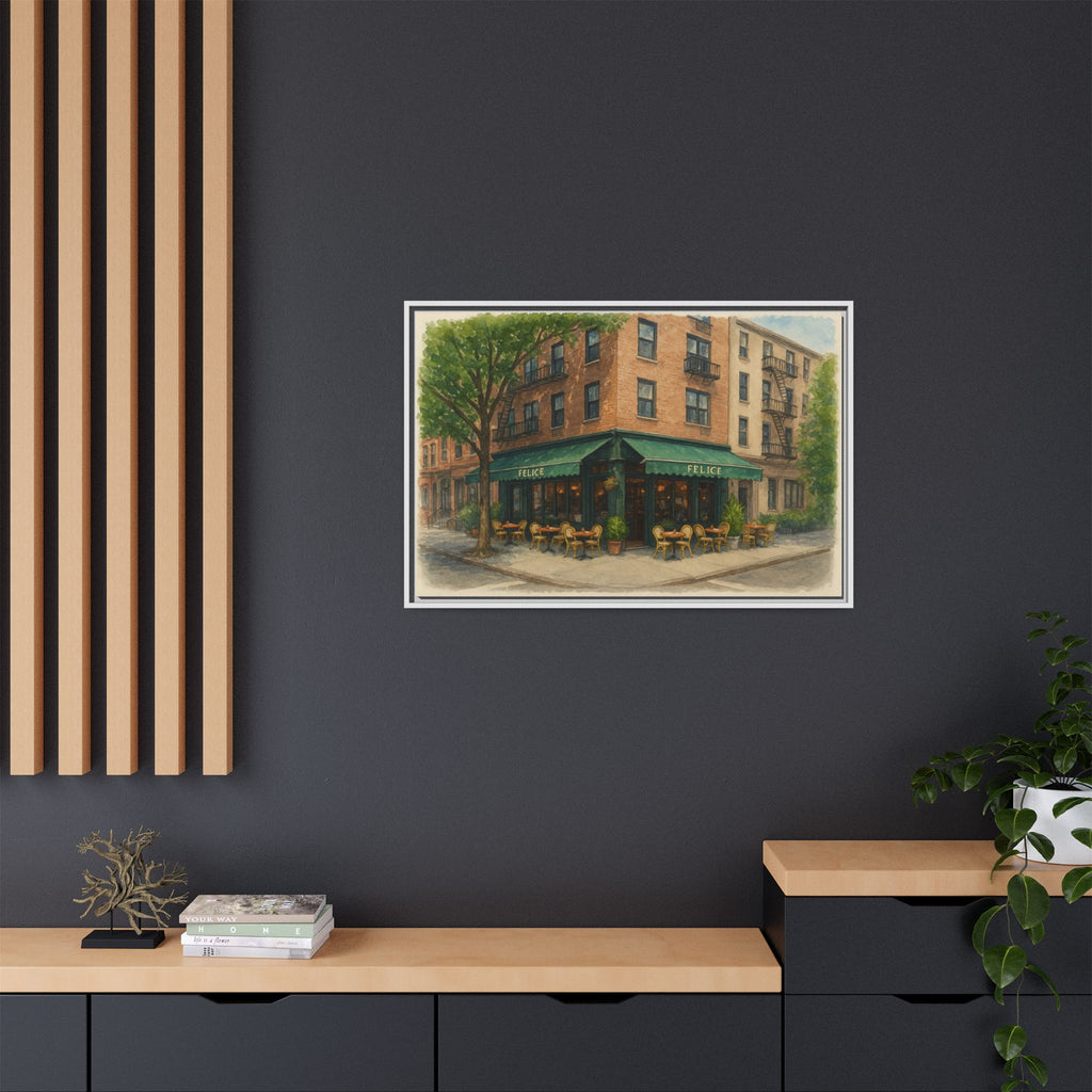Felice — Restaurant Print | Matte Canvas + Wooden Frame