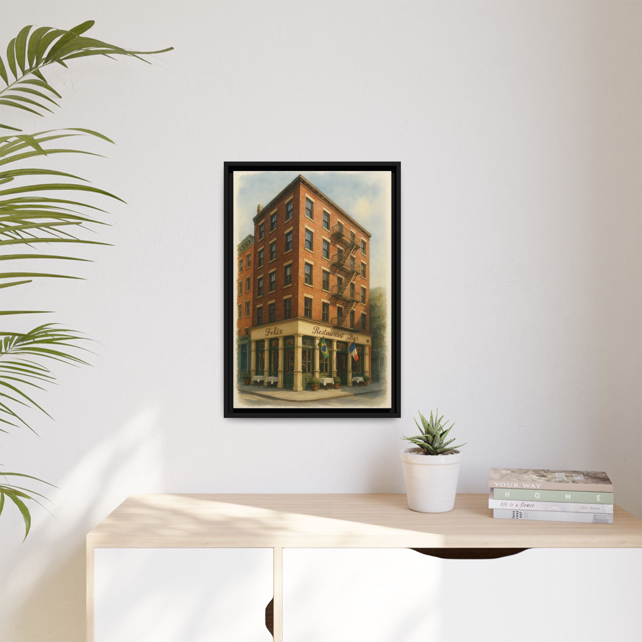Felix — Restaurant Print | Matte Canvas + Wooden Frame