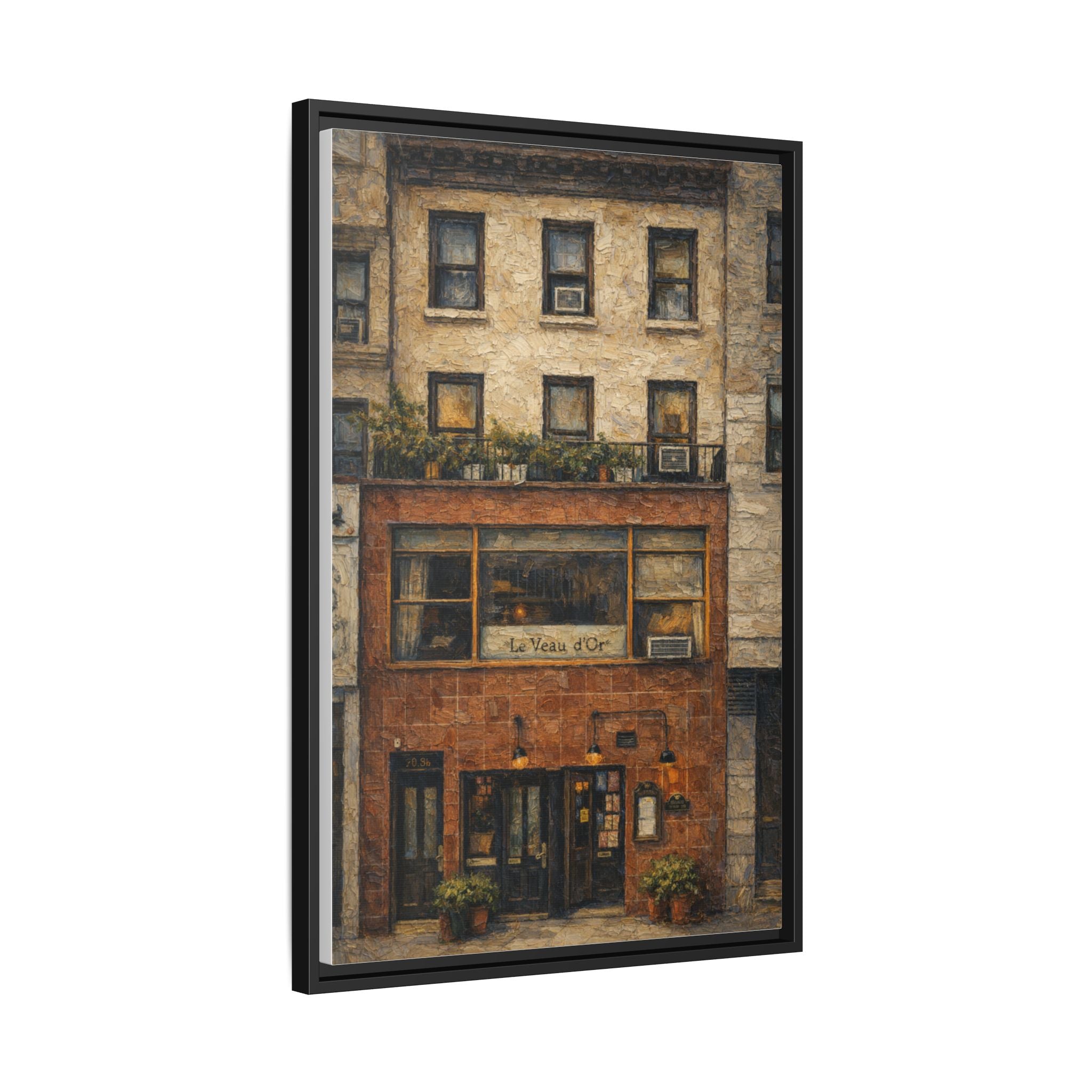Le Veau d'Or — Restaurant Print | Matte Canvas + Wooden Frame