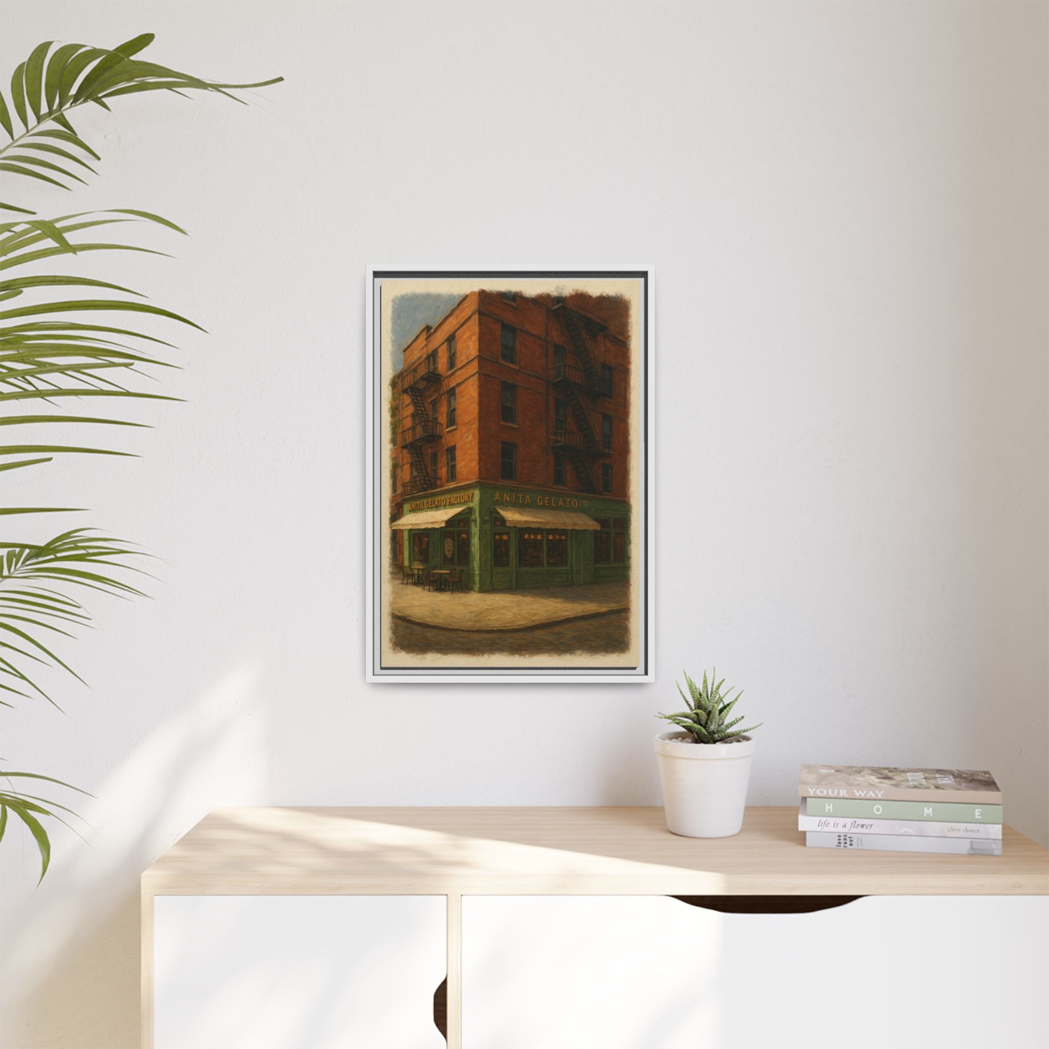 Anita Gelato — Restaurant Print | Matte Canvas + Wooden Frame