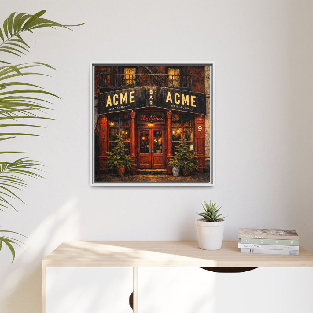 The Nines — Restaurant Print | Matte Canvas + Wooden Frame