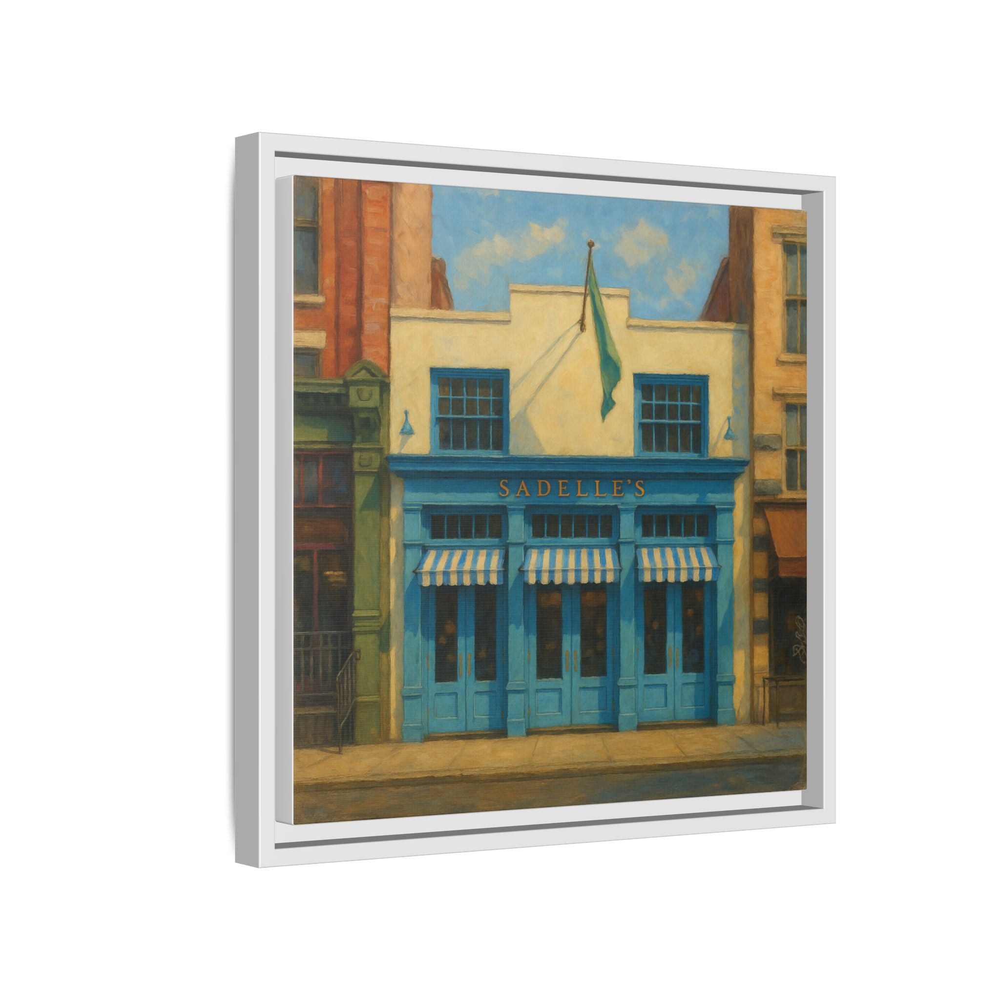 Sadelle's Restaurant — Restaurant Print | Matte Canvas + Wooden Frame