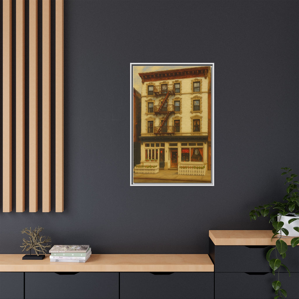 Frank — Restaurant Print | Matte Canvas + Wooden Frame