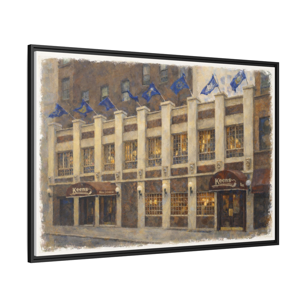 Keens Steakhouse — Restaurant Print | Matte Canvas + Wooden Frame