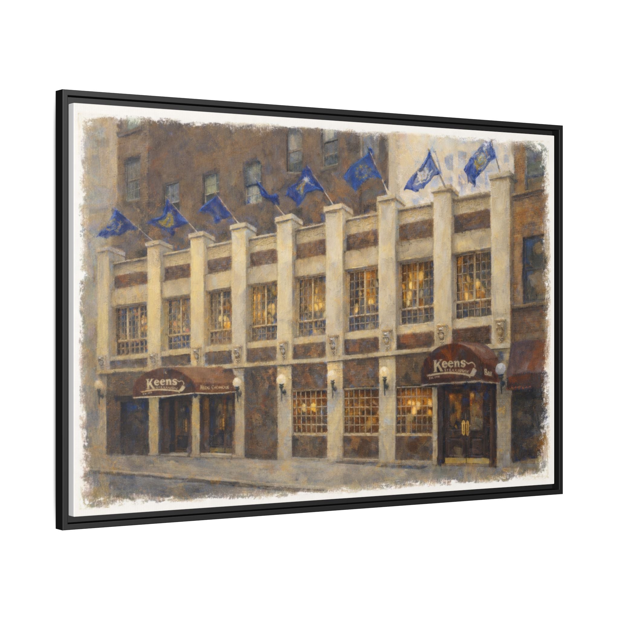 Keens Steakhouse — Restaurant Print | Matte Canvas + Wooden Frame