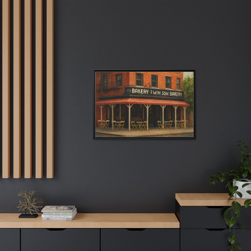 Win Son Bakery — Restaurant Print | Matte Canvas + Wooden Frame