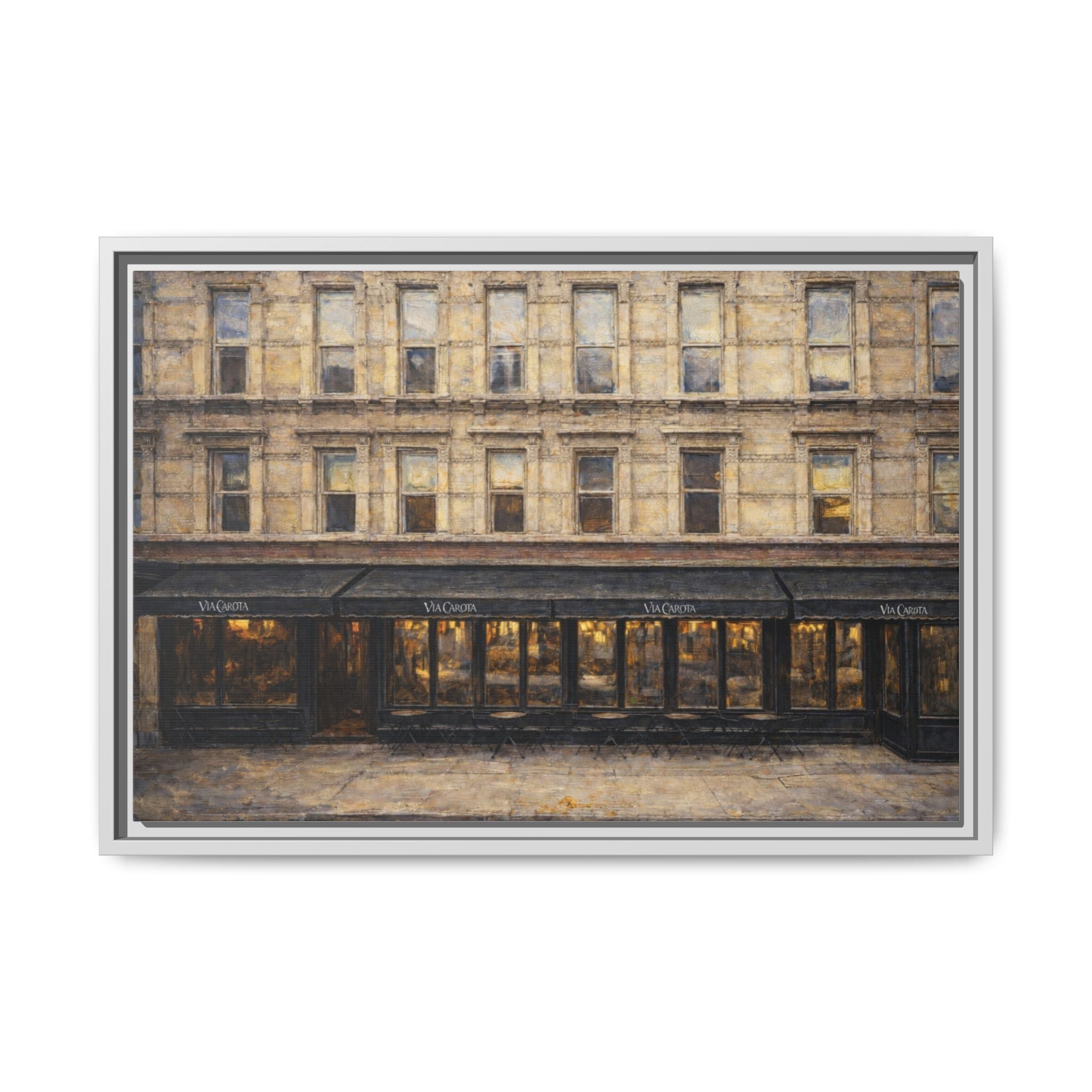 Via Carota — Restaurant Print | Matte Canvas + Wooden Frame