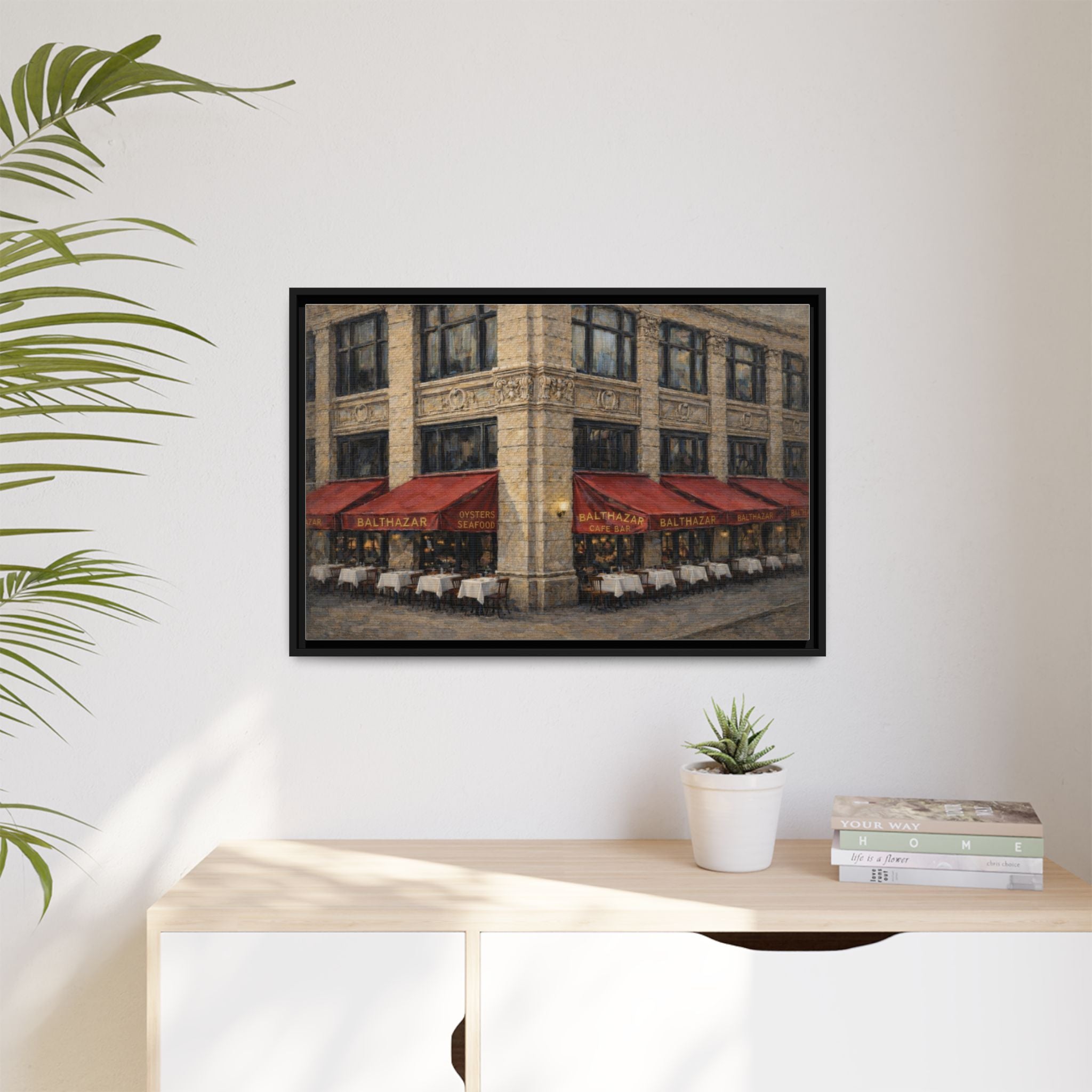 Balthazar — Restaurant Print | Matte Canvas + Wooden Frame