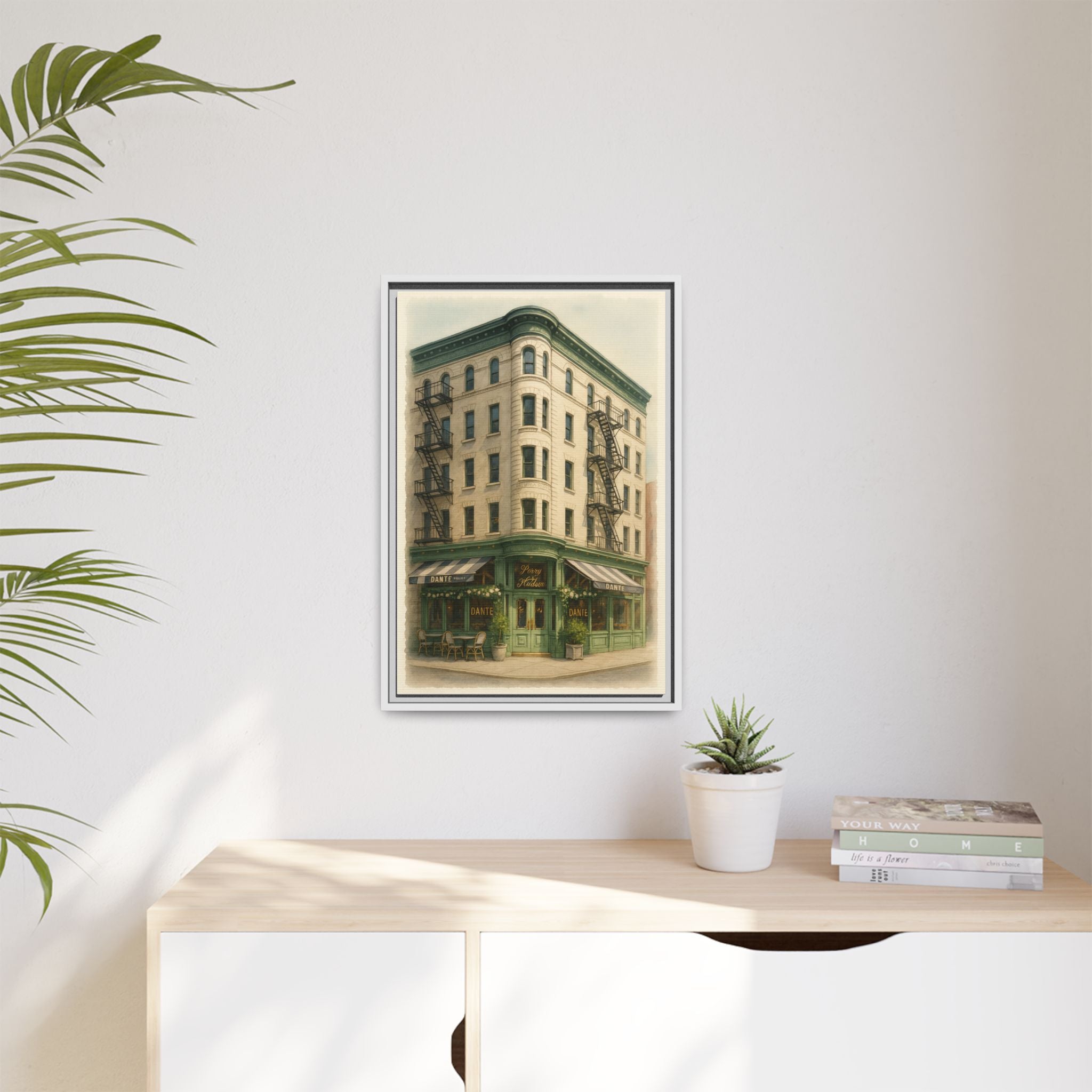 Dante West Village — Restaurant Print | Matte Canvas + Wooden Frame
