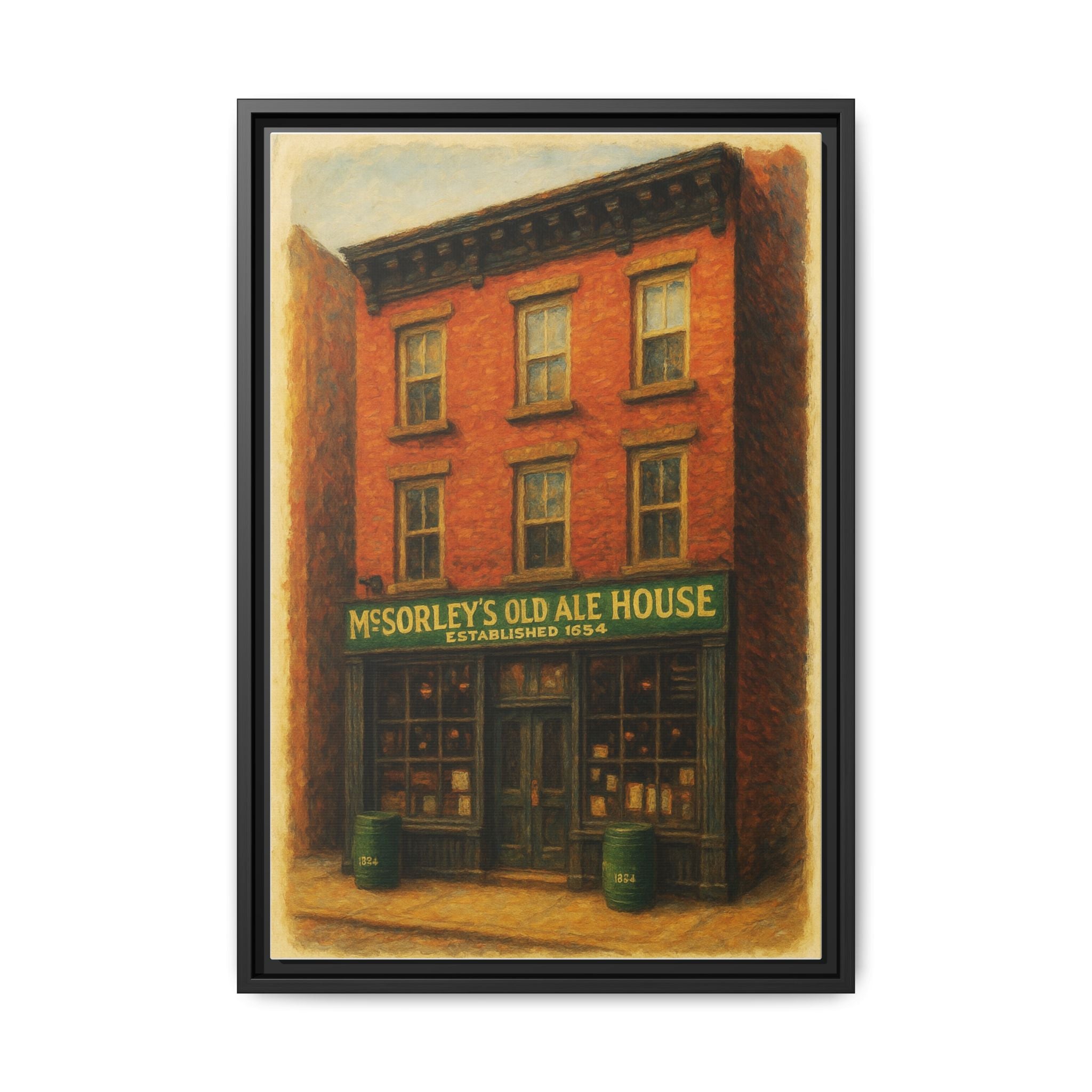 McSorley's Old Ale House — Restaurant Print | Matte Canvas + Wooden Frame