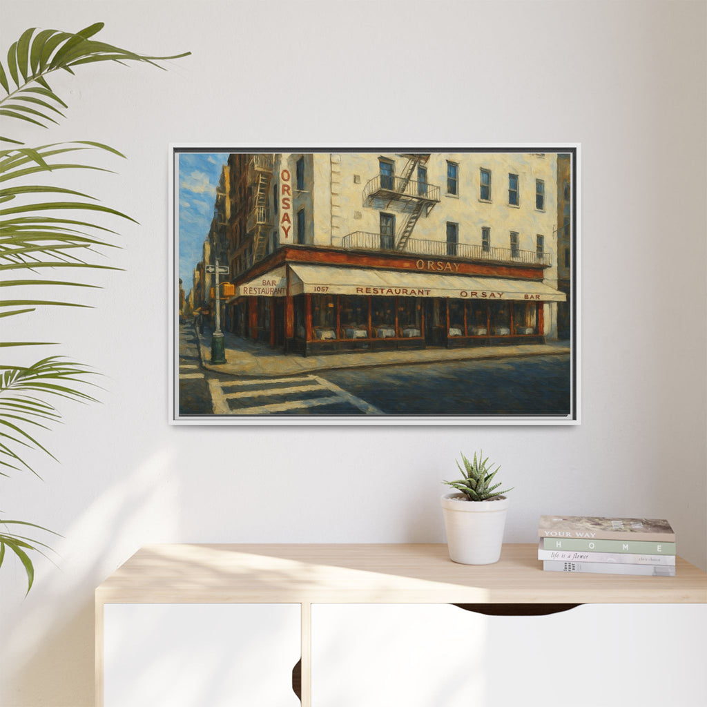 Orsay — Restaurant Print | Matte Canvas + Wooden Frame