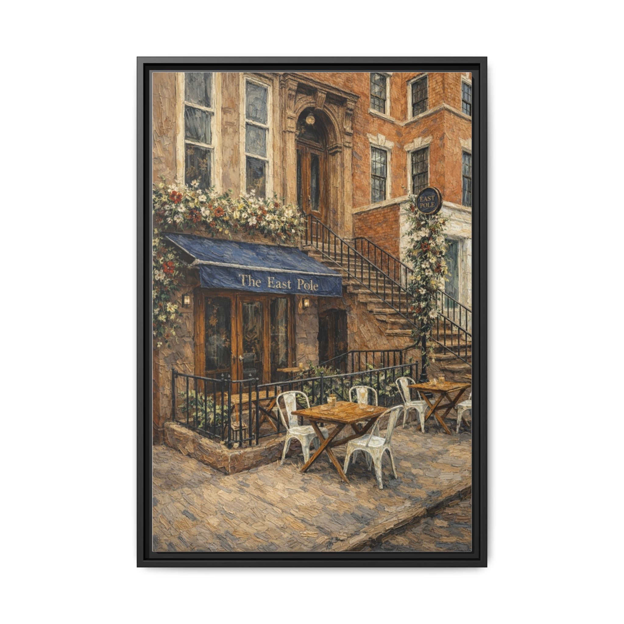 The East Pole — Restaurant Print | Matte Canvas + Wooden Frame