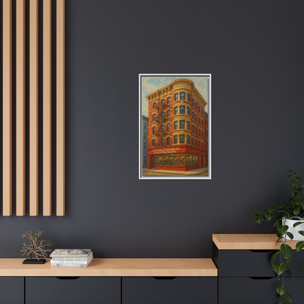 Clinton St. Baking Company — Restaurant Print | Matte Canvas + Wooden Frame