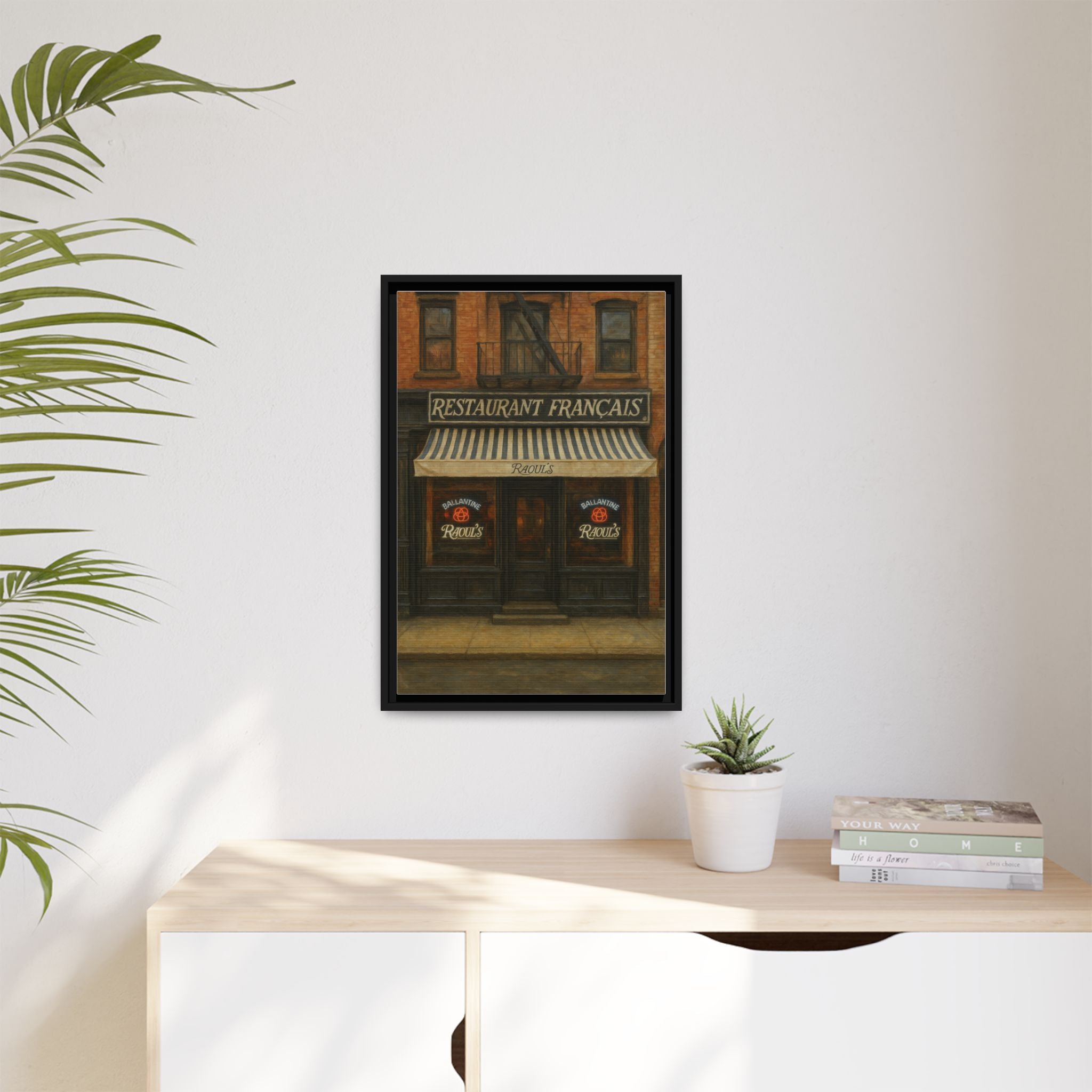 Raoul's Restaurant — Restaurant Print | Matte Canvas + Wooden Frame