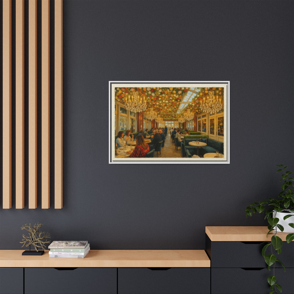 RH Rooftop — Restaurant Print | Matte Canvas + Wooden Frame