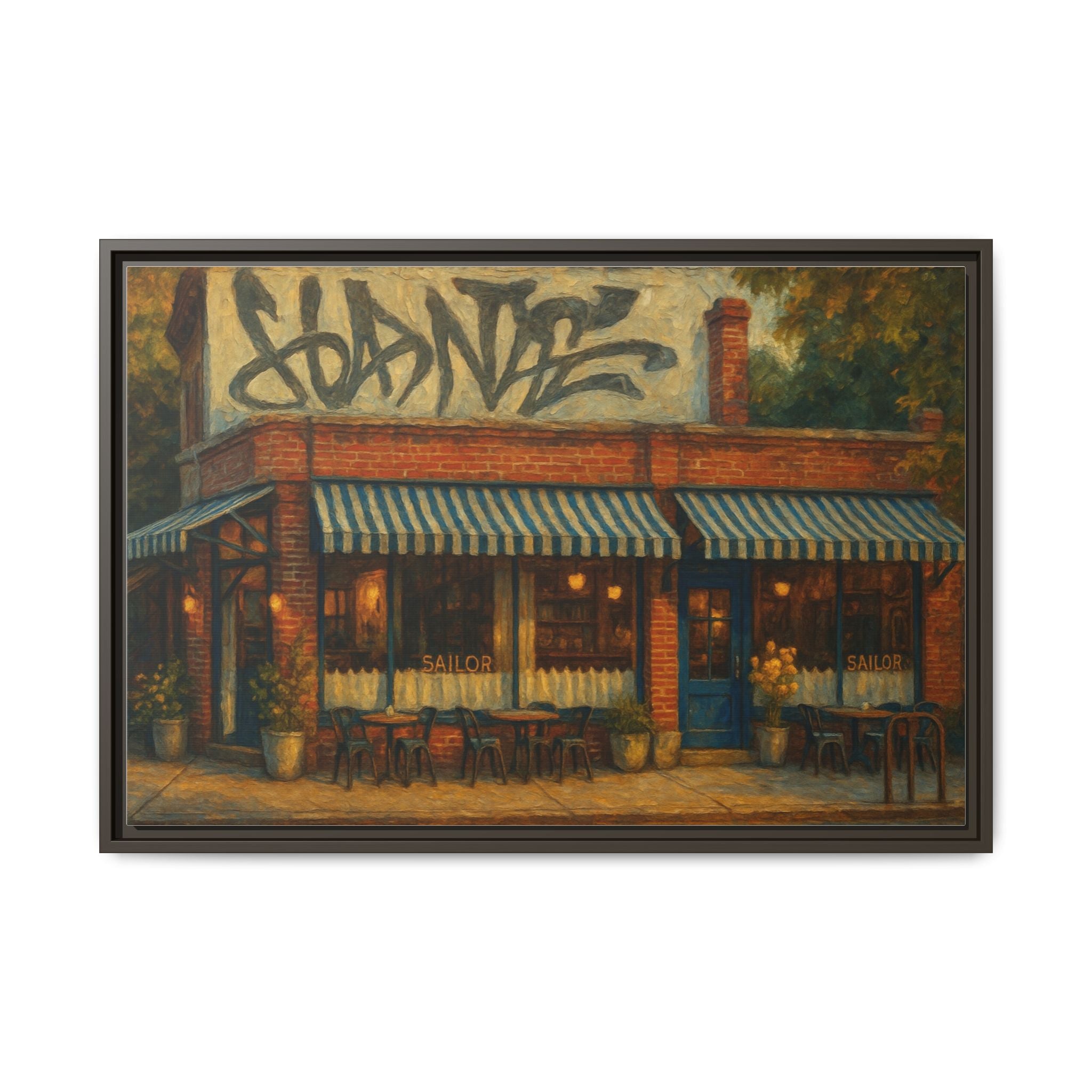 Sailor — Restaurant Print | Matte Canvas + Wooden Frame