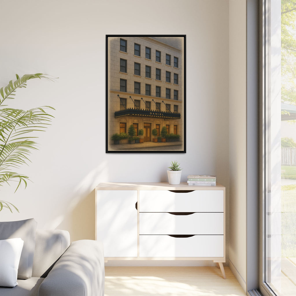 Restaurant Daniel — Restaurant Print | Matte Canvas + Wooden Frame