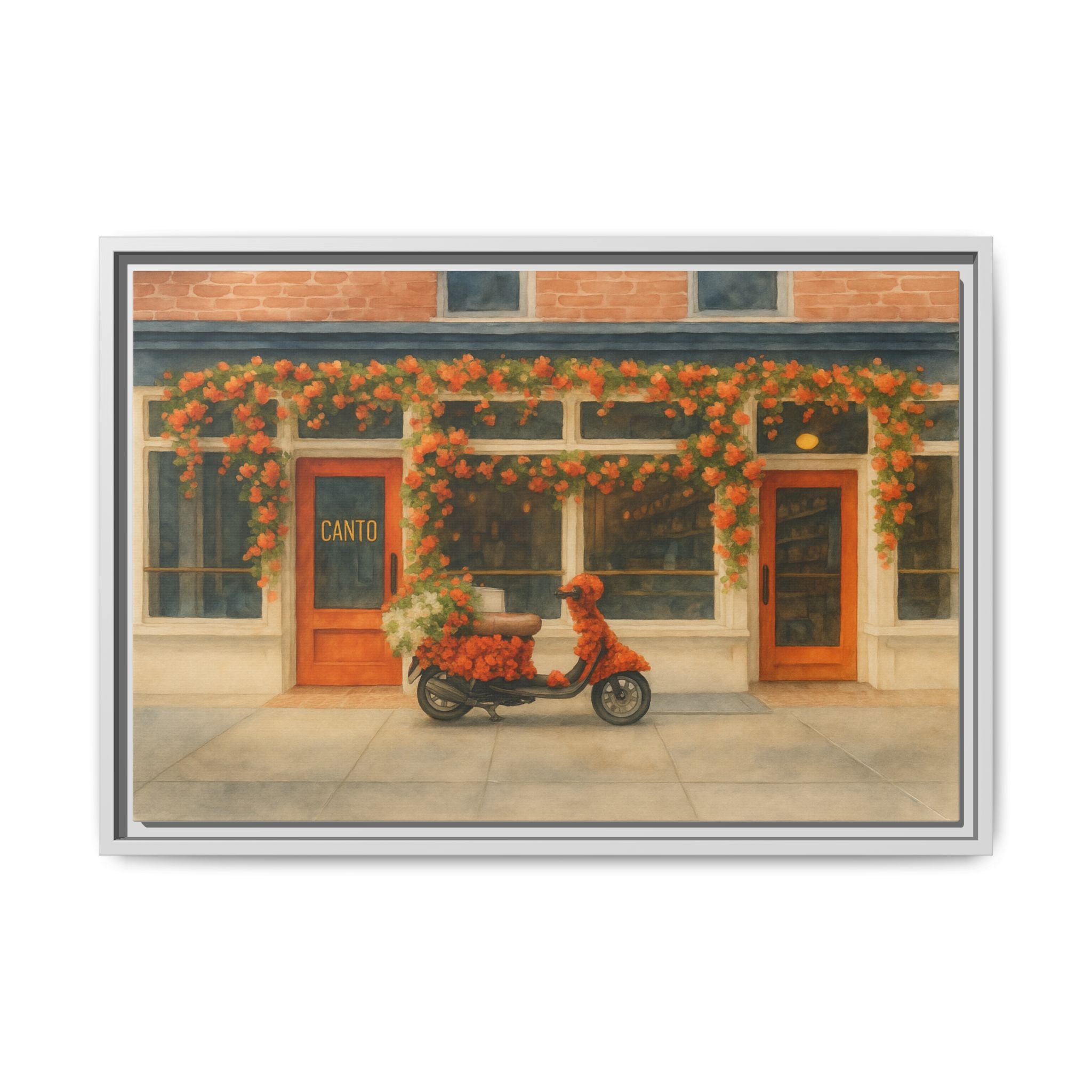 Canto West Village — Restaurant Print | Matte Canvas + Wooden Frame