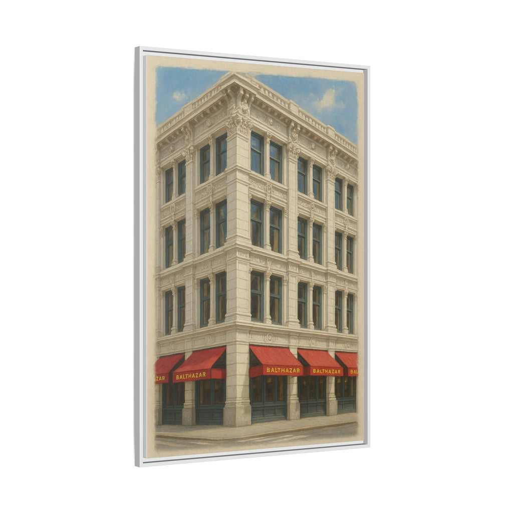 Balthazar Restaurant — Restaurant Print | Matte Canvas + Wooden Frame