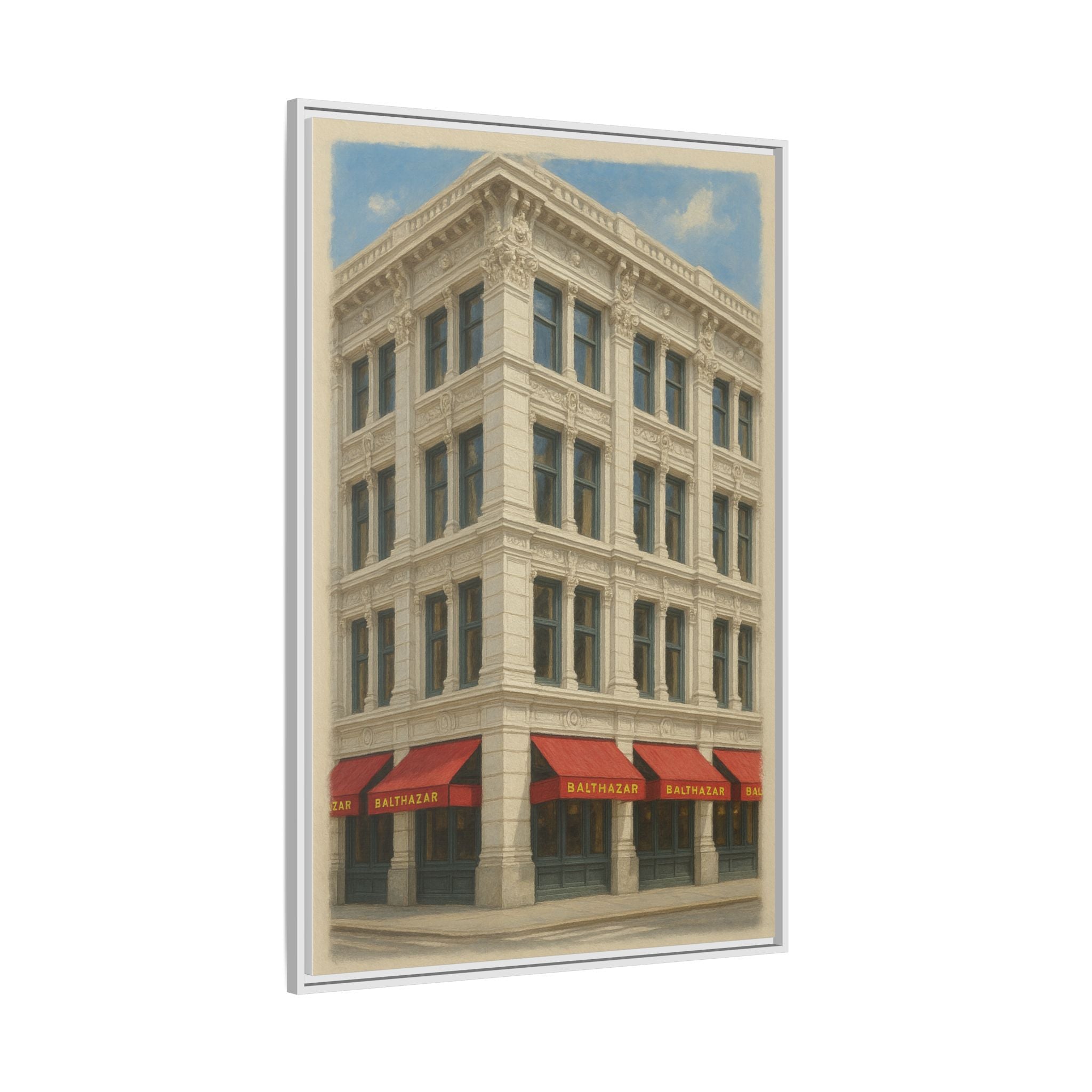 Balthazar Restaurant — Restaurant Print | Matte Canvas + Wooden Frame
