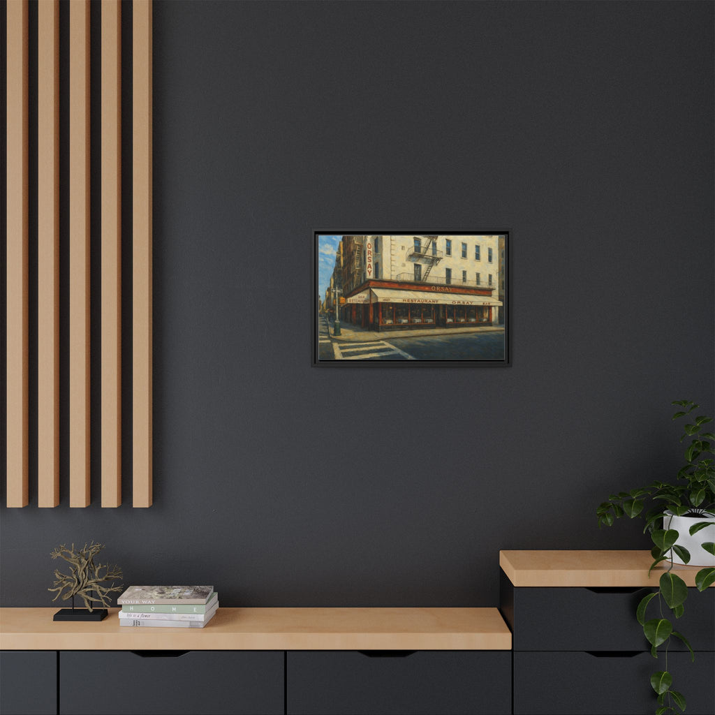 Orsay — Restaurant Print | Matte Canvas + Wooden Frame