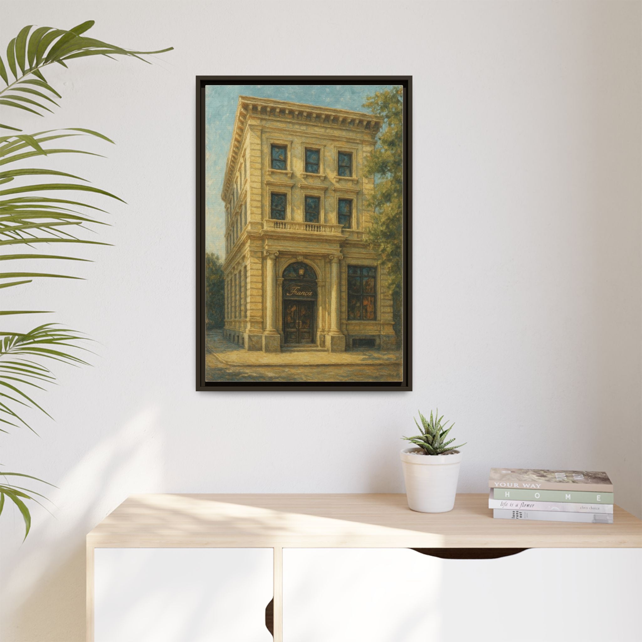 Francie — Restaurant Print | Matte Canvas + Wooden Frame