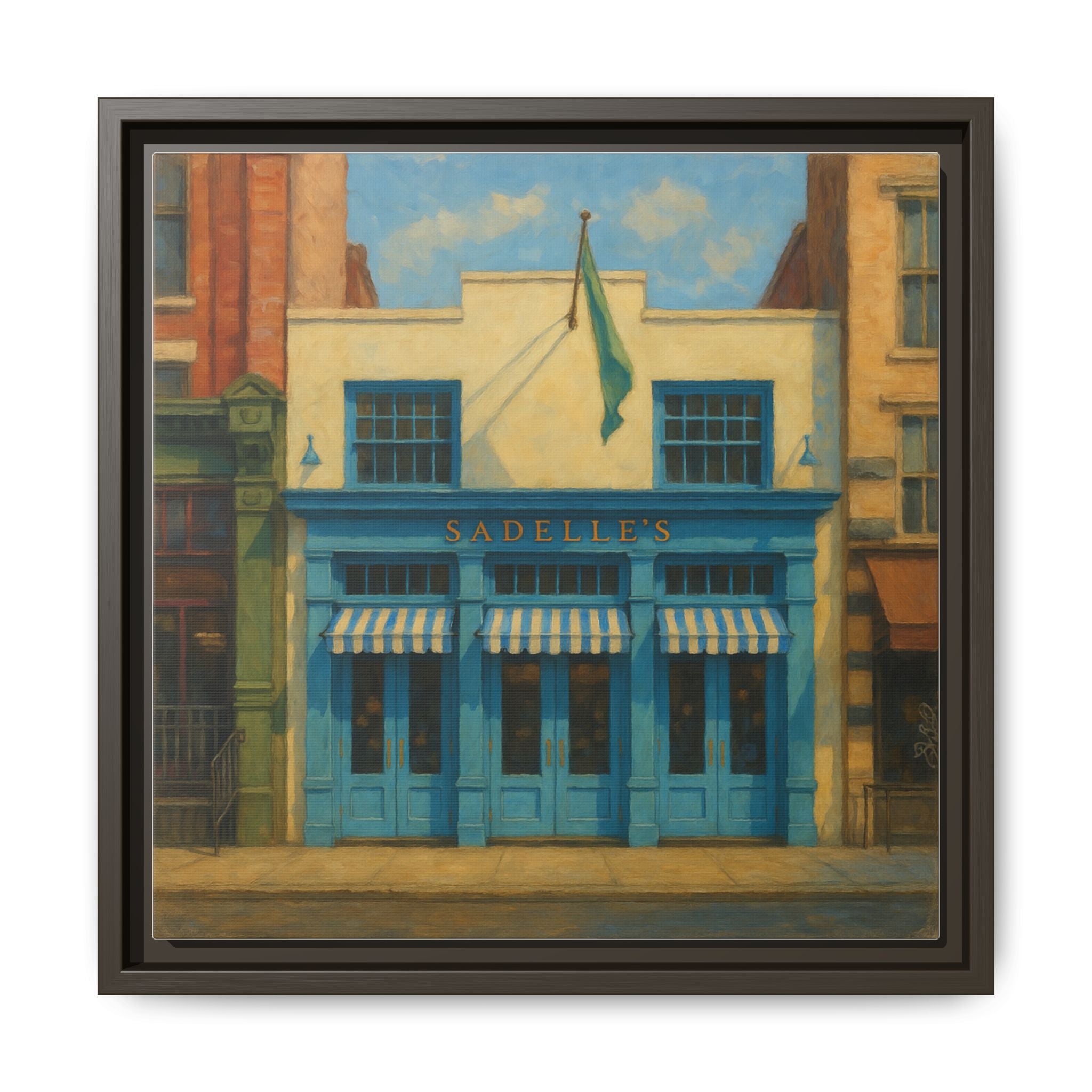 Sadelle's Restaurant — Restaurant Print | Matte Canvas + Wooden Frame