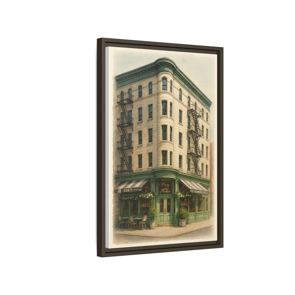 Dante West Village — Restaurant Print | Matte Canvas + Wooden Frame