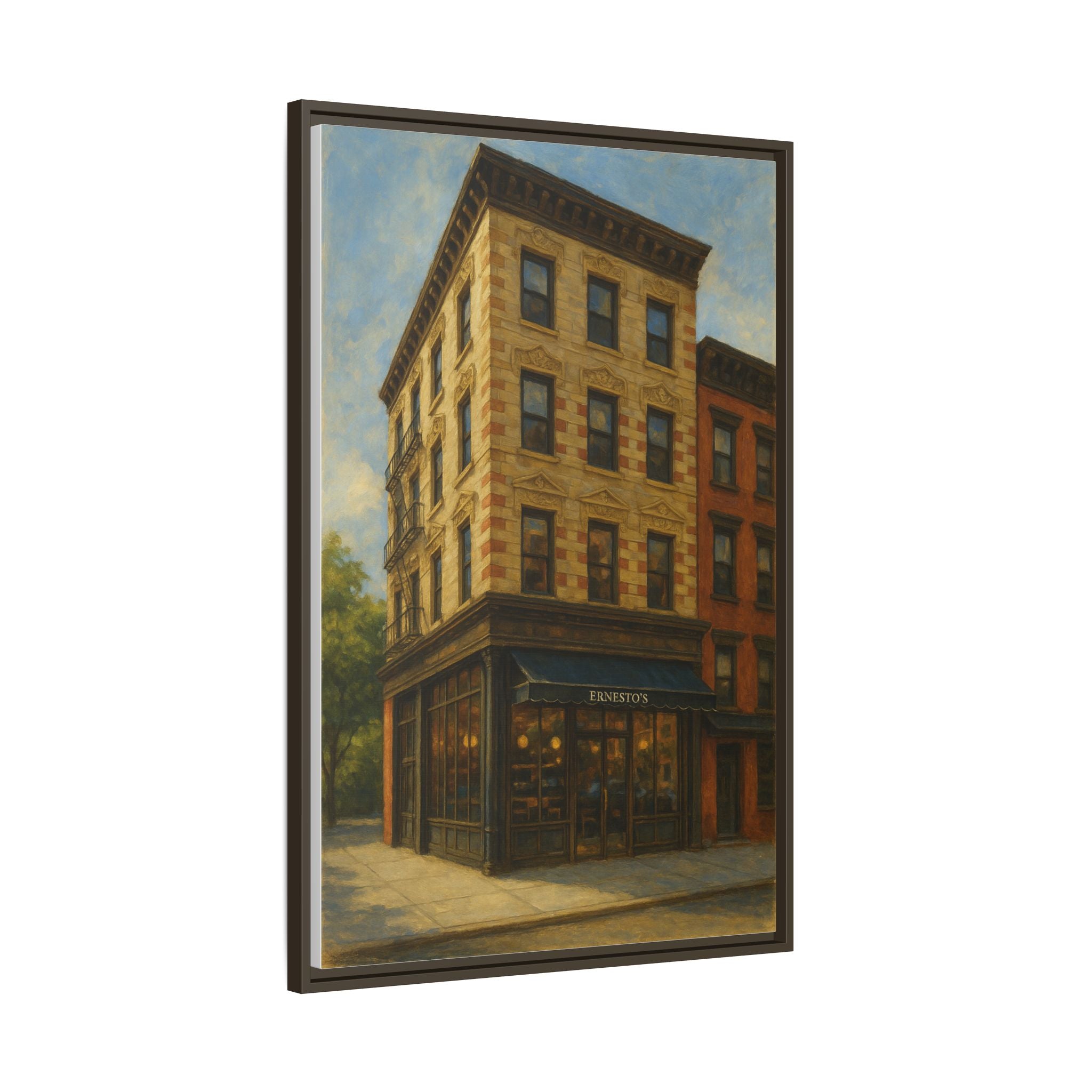 Ernesto's — Restaurant Print | Matte Canvas + Wooden Frame
