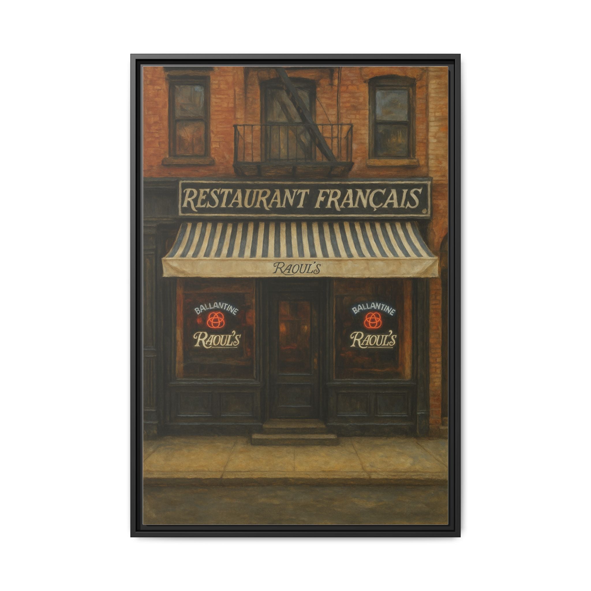 Raoul's Restaurant — Restaurant Print | Matte Canvas + Wooden Frame