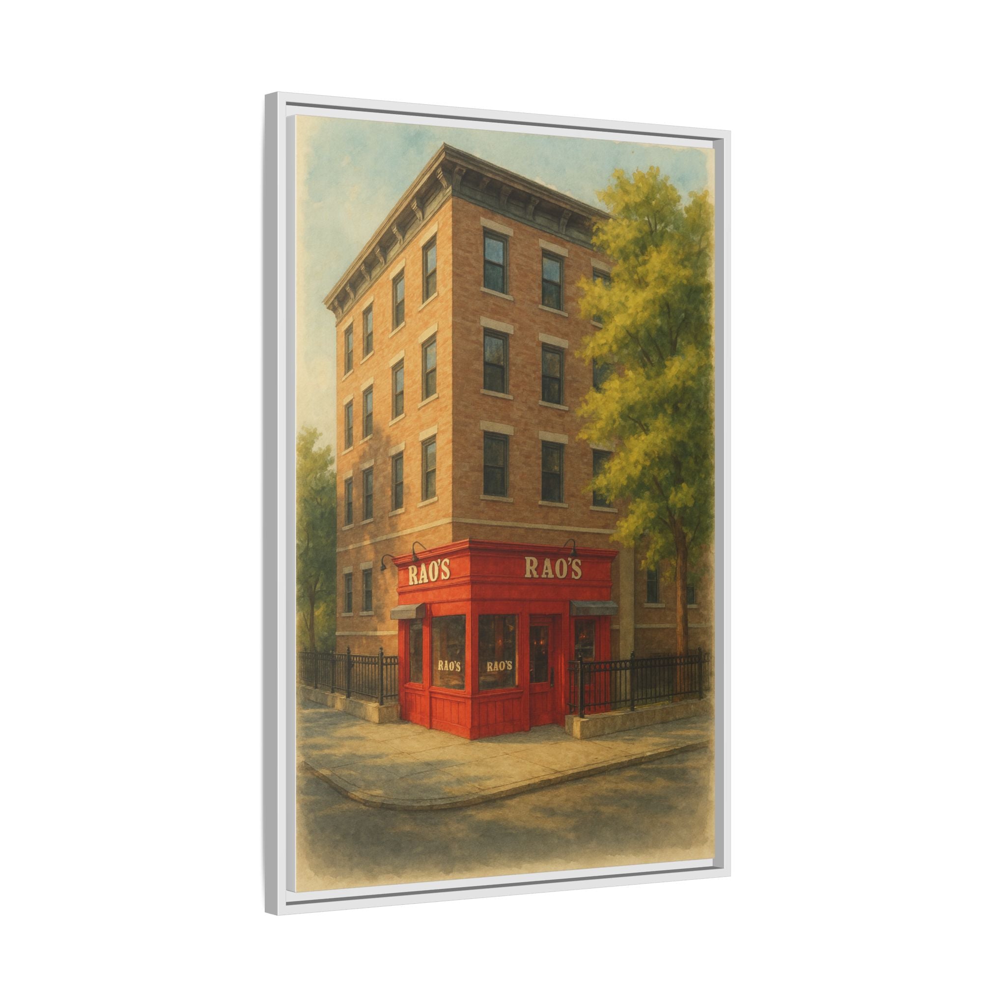 Rao's — Restaurant Print | Matte Canvas + Wooden Frame