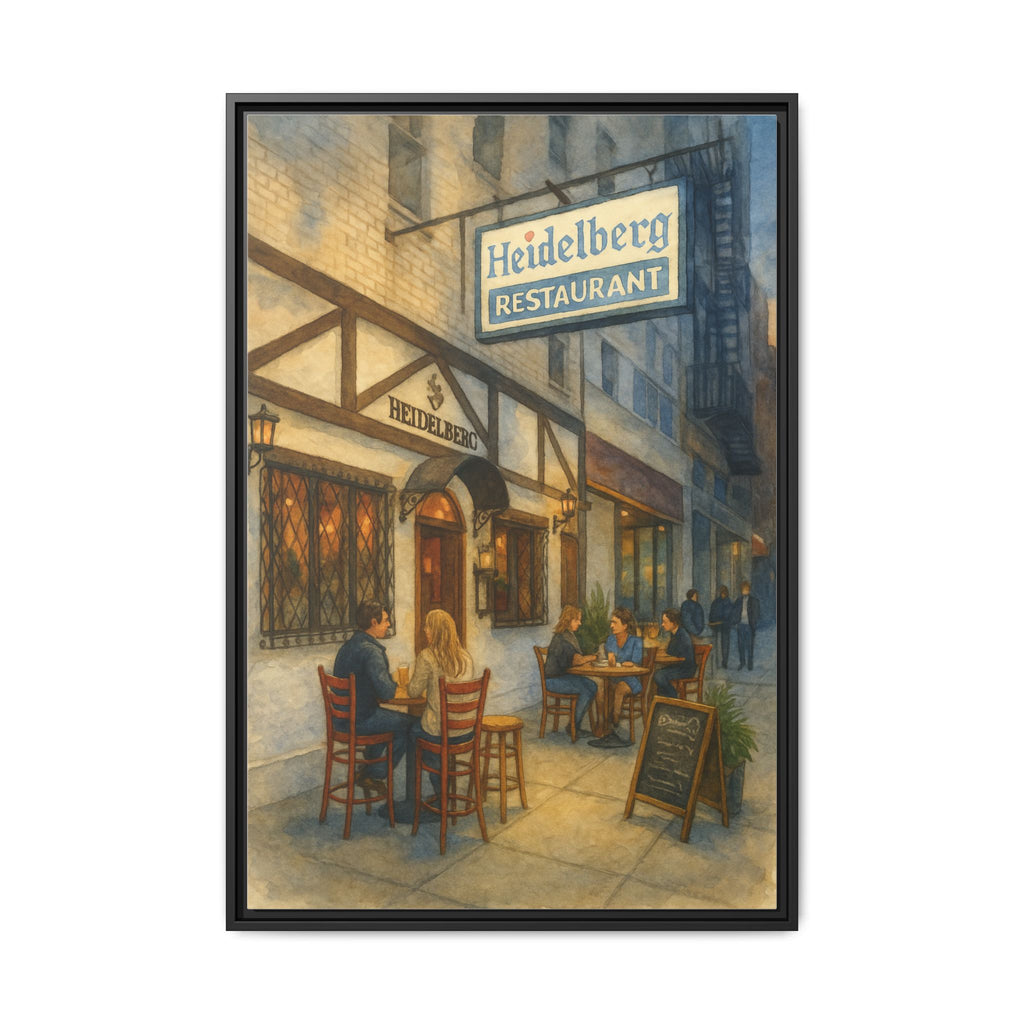 Heidelberg — Restaurant Print | Matte Canvas + Wooden Frame