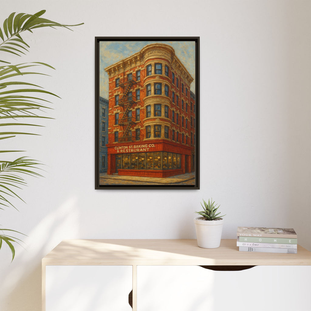 Clinton St. Baking Company — Restaurant Print | Matte Canvas + Wooden Frame