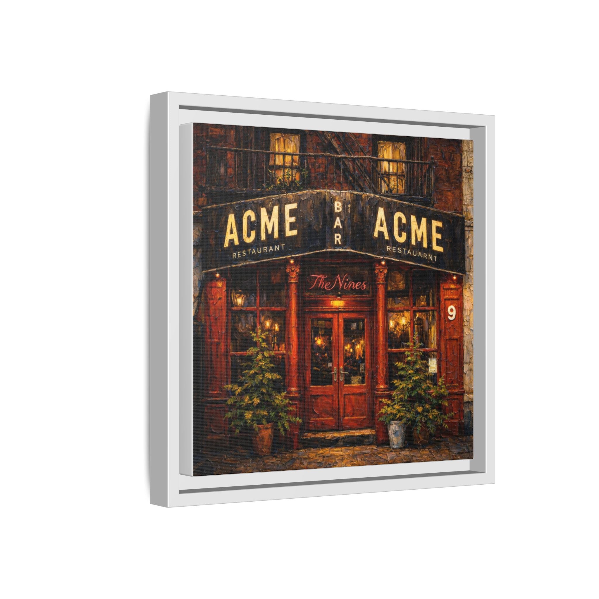 The Nines — Restaurant Print | Matte Canvas + Wooden Frame