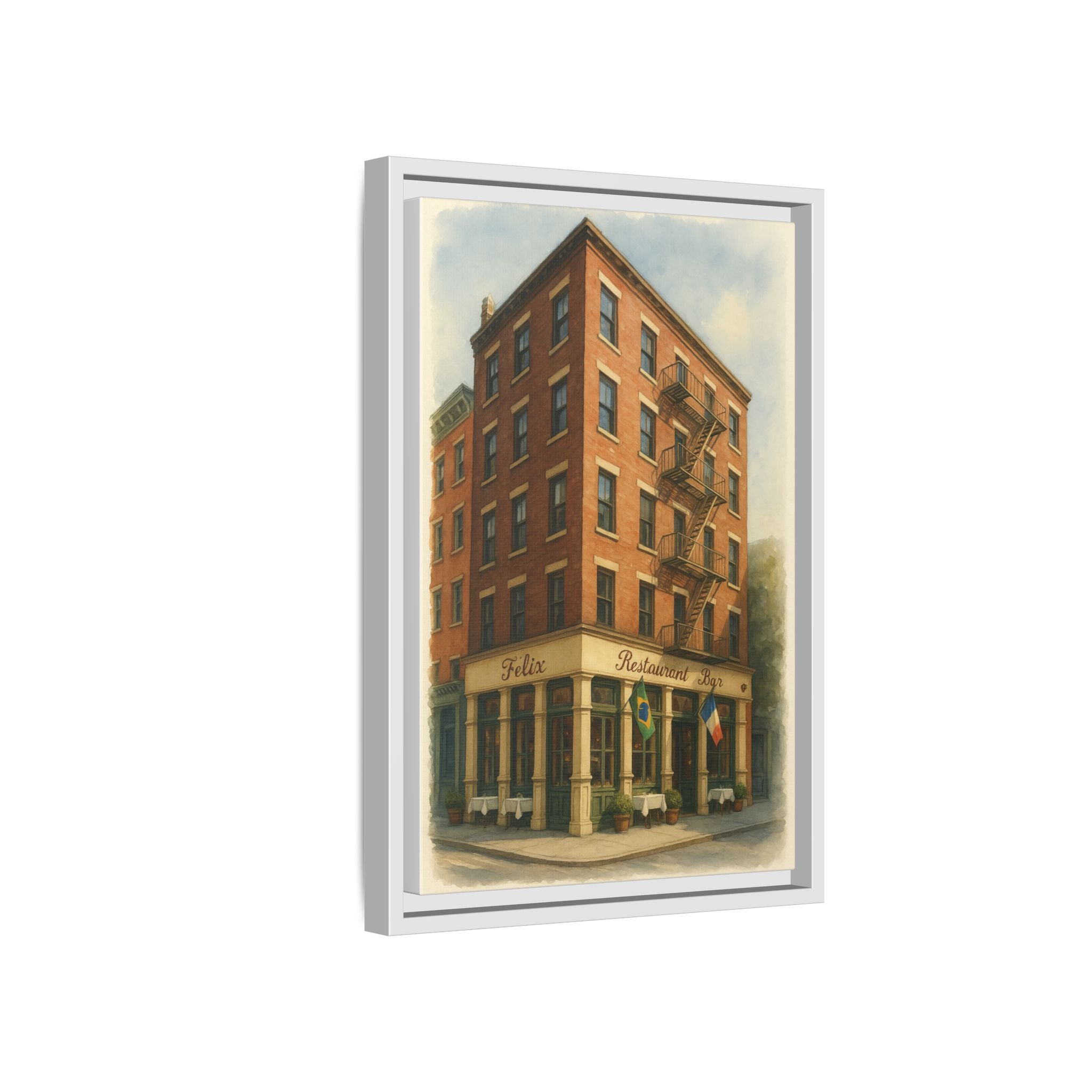 Felix — Restaurant Print | Matte Canvas + Wooden Frame