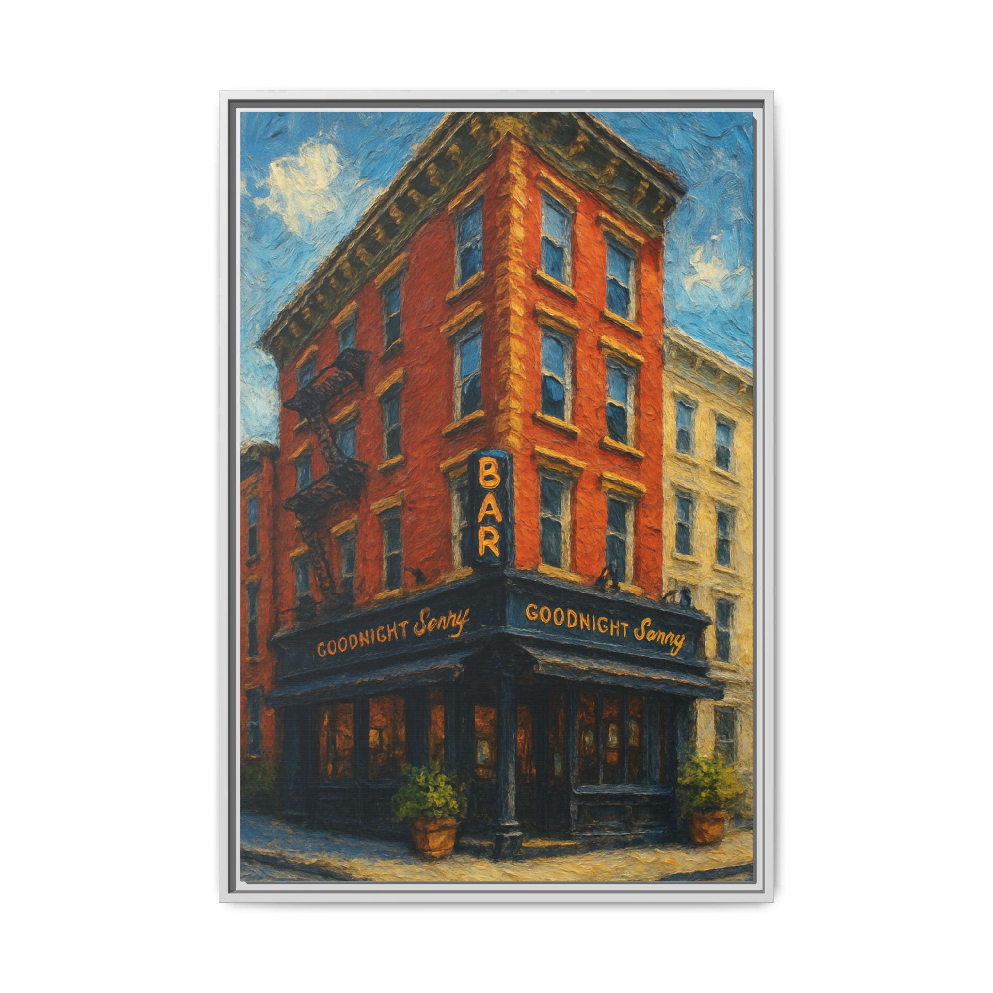 Goodnight Sonny — Restaurant Print | Matte Canvas + Wooden Frame