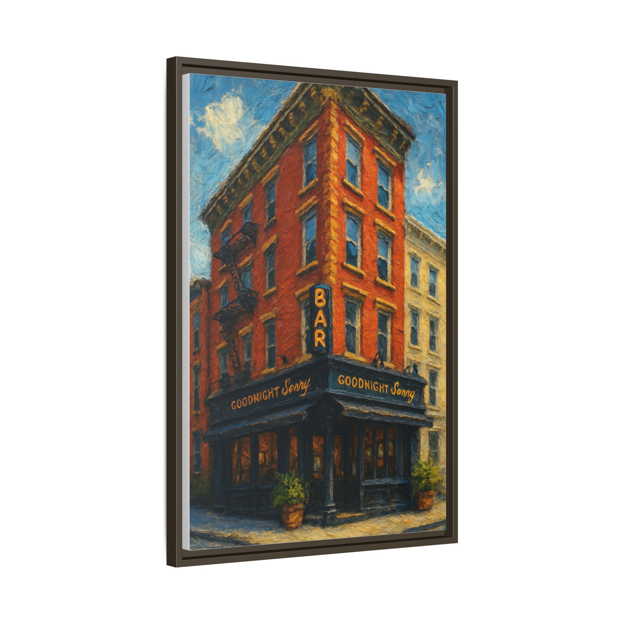 Goodnight Sonny — Restaurant Print | Matte Canvas + Wooden Frame